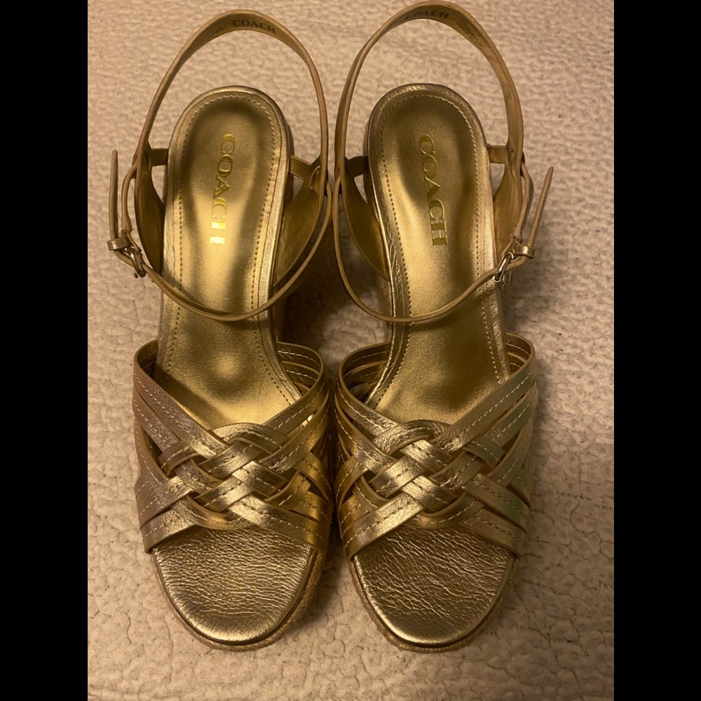 NWT Coach platform wedges